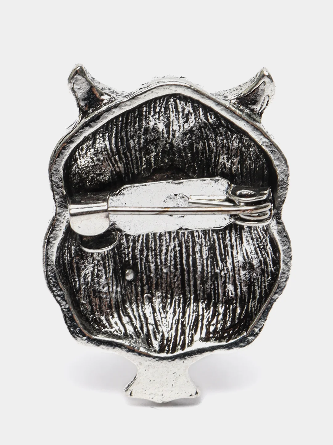 Серебряный брошь женская "Сова", брошка 2*3см