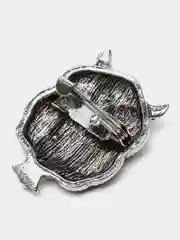 Серебряный брошь женская "Сова", брошка 2*3см