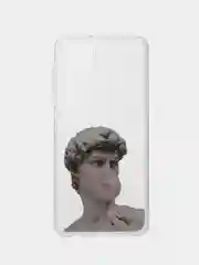 Алый силиконовый чехол для Samsung Galaxy A12 / M12, с принтом, с рисунком (Самсунг А12 / М12)
