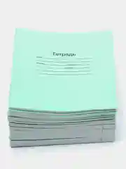 Тетрадь ЗЕЛЁНАЯ обложка 12/18/24 листа/клетка/линия/ с полями, офсет, "Маяк", ГОСТ