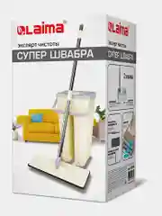 Набор для уборки Laima: швабра с отжимом, двухкамерное ведро, 607978