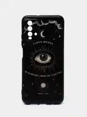 Фиолетовый силиконовый чехол для Xiaomi Redmi 9T (Сяоми Редми 9Т), с принтом, с рисунком