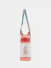 Коралловый меланж детская бутылка-поильник непроливайка для воды с силиконовой трубочкой и рожками, 600 мл