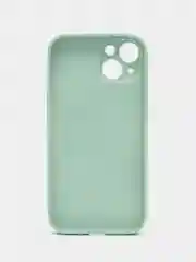 Мятный силиконовый чехол на iPhone 14, 14 Plus, 14 Pro, 14 Pro Max, со стеклянной панелью