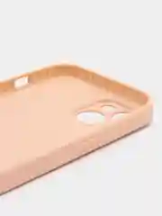 Кремовый силиконовый чехол на iPhone 14, 14 Plus, 14 Pro, 14 Pro Max, со стеклянной панелью