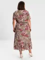 Коралловый меланж платье женское, большие размеры