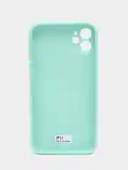 Мятный силиконовый чехол для iPhone 11, со стеклянной панелью и защитой для камеры