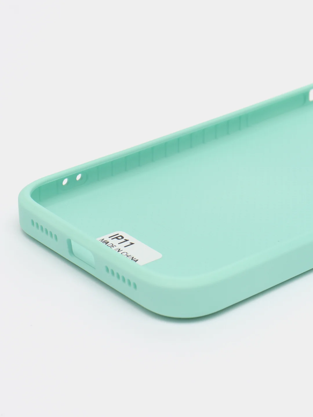 Мятный силиконовый чехол для iPhone 11, со стеклянной панелью и защитой для камеры