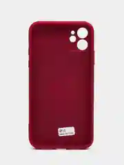Фуксия силиконовый чехол для iPhone 11, со стеклянной панелью и защитой для камеры