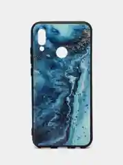 Тёмно-бирюзовый силиконовый чехол для Honor 10 Lite / Huawei P Smart 2019, с принтом, с рисунком (Хонор 10 Лайт / Хуавей П смарт 2019)