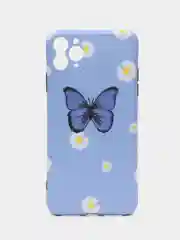 Фиолетовый силиконовый чехол с рисунком iPhone 11 Pro Max, XS, XR