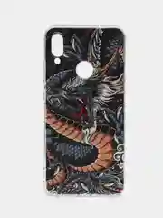 Коричневый силиконовый чехол на Xiaomi Redmi Note 7 / Сяоми Редми Нот 7 прозрачный, с рисунком