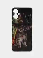 Медный чехол на Tecno Spark 9 Pro / Текно Спарк 9 Про прозрачный, с рисунком, защита камеры