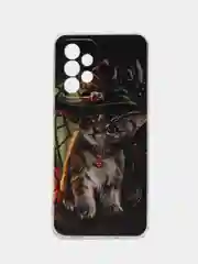 Медный чехол на Samsung Galaxy A33 5G / Галакси А33 5G прозрачный, с рисунком, защита камеры