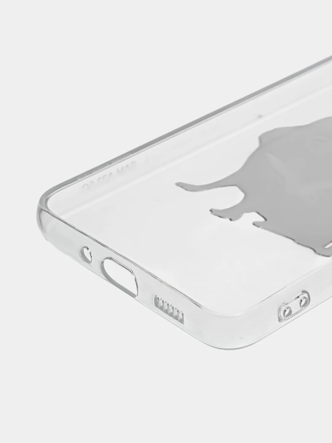 Бежевый чехол на Samsung Galaxy A33 5G / Галакси А33 5G прозрачный, с рисунком, защита камеры