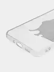 Бежевый чехол на Samsung Galaxy A33 5G / Галакси А33 5G прозрачный, с рисунком, защита камеры