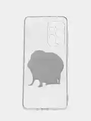 Бежевый чехол на Samsung Galaxy A33 5G / Галакси А33 5G прозрачный, с рисунком, защита камеры