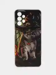 Медный чехол силиконовый на Samsung Galaxy A23 / Самсунг А23 прозрачный с рисунком, защита камеры