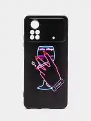 Голубой силиконовый чехол для POCO X4 Pro 5G, с принтом, с рисунком (Поко Х4 Про 5г)
