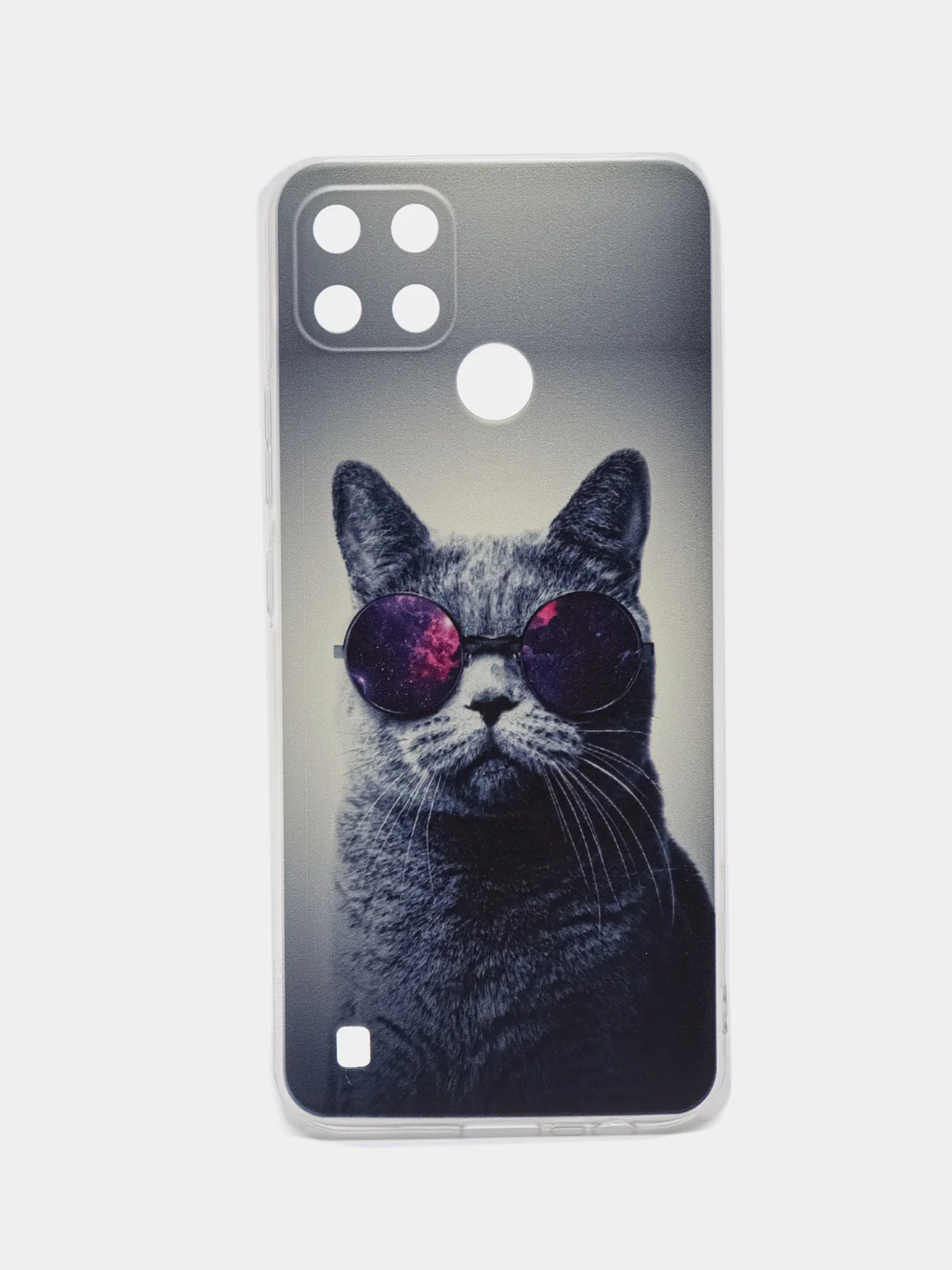 Синий меланж силиконовый чехол на Oppo Realme C21Y/C25Y / Оппо Реалми C21Y/C25Y прозрачный, с рисунком