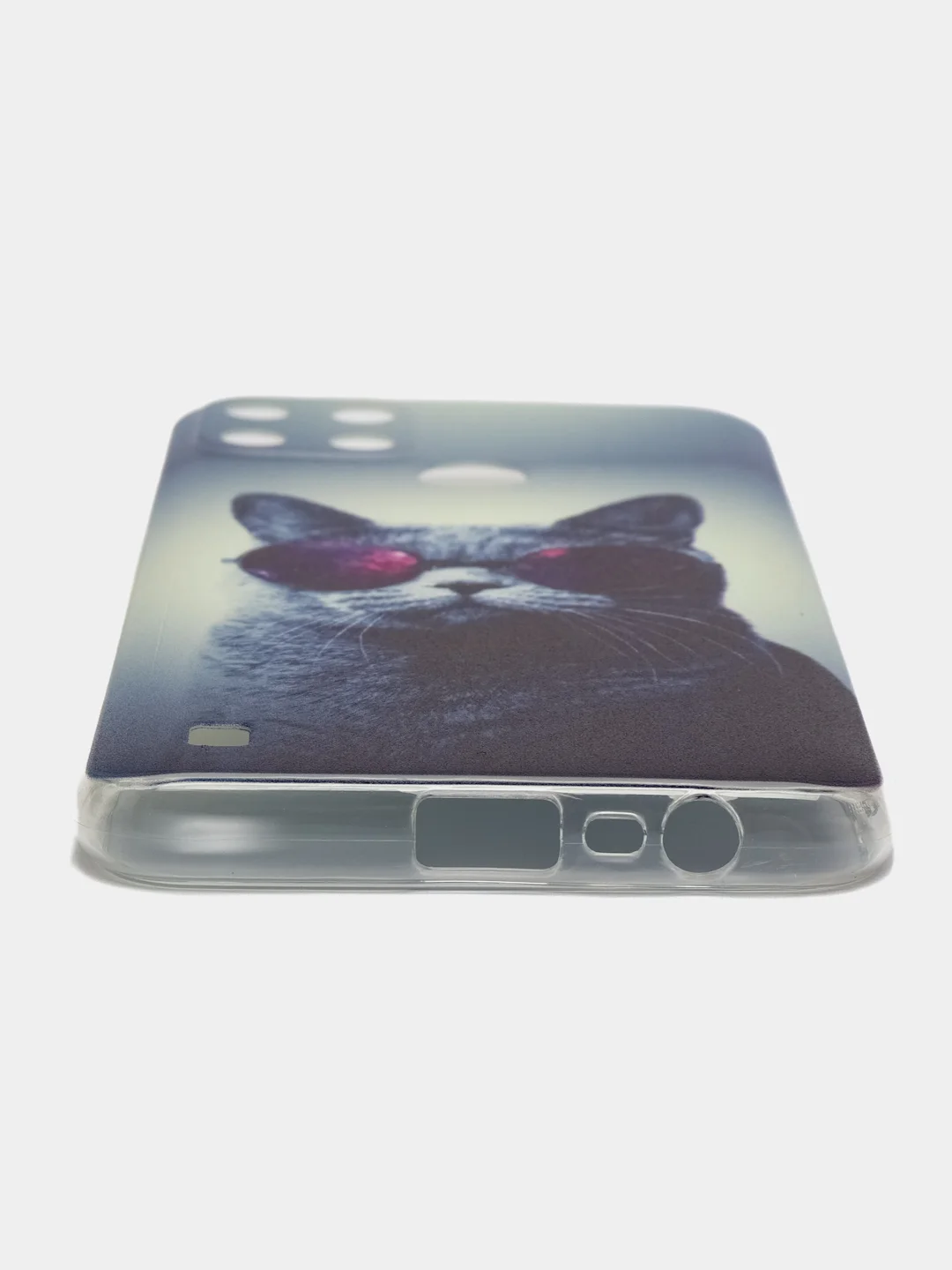 Синий меланж силиконовый чехол на Oppo Realme C21Y/C25Y / Оппо Реалми C21Y/C25Y прозрачный, с рисунком