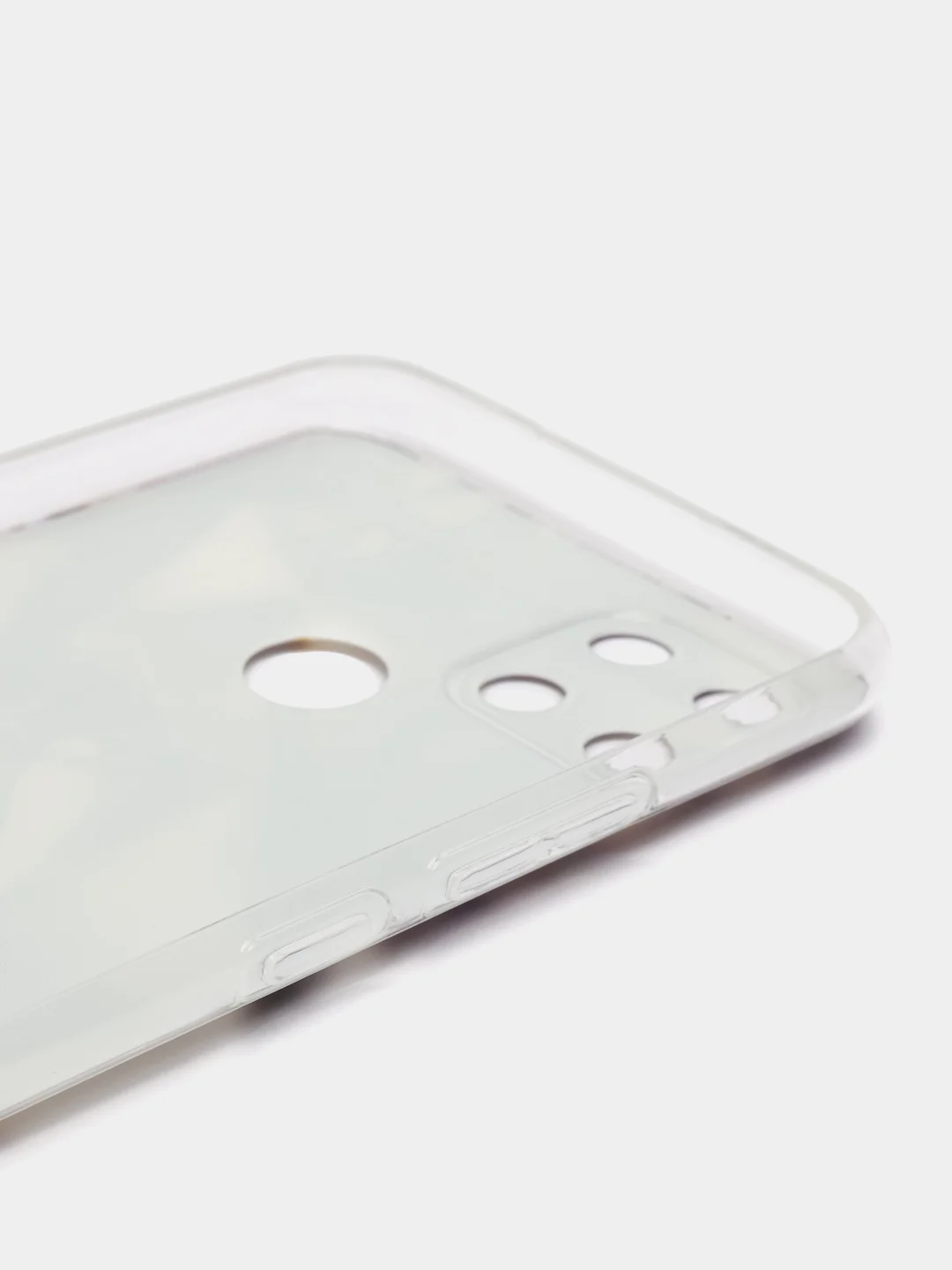 Серый металлик силиконовый чехол на Oppo Realme C21Y/C25Y / Оппо Реалми C21Y/C25Y прозрачный, с рисунком