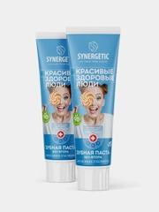 Зубная паста SYNERGETIC Интенсивное отбеливание "Кокос и мята", 100г, 2 штуки