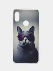 Синий меланж чехол на Xiaomi Redmi Note 5/Note 5 Pro / Сяоми Редми Нот 5/5 Про прозрачный, с рисунком