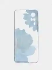 Лазурный силиконовый чехол на Vivo Y31/Y53s 4G / Виво Y31 прозрачный, с рисунком, защита камеры