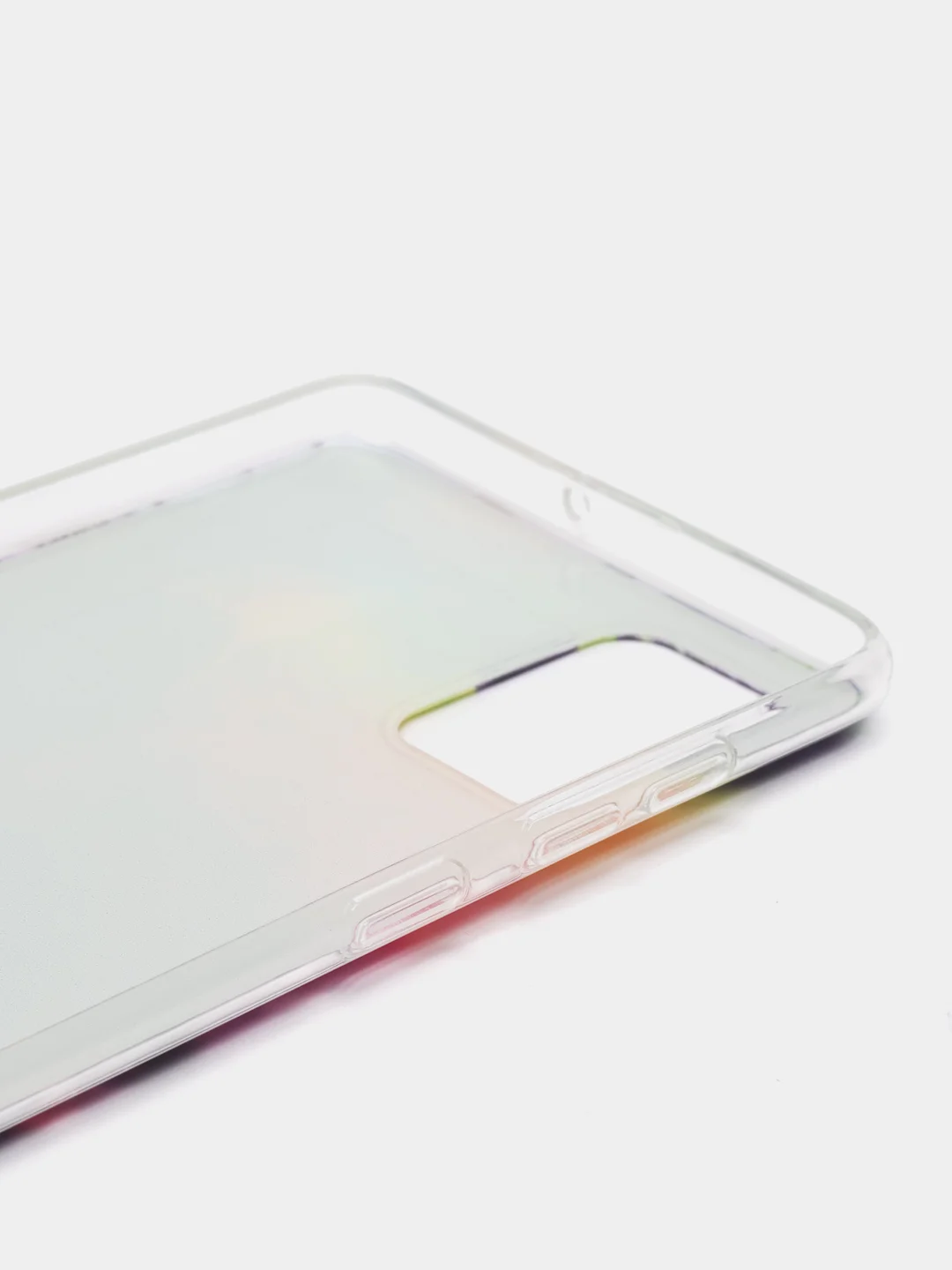 Пурпурный чехол на Samsung Galaxy A71 4G / Самсунг А71 4G прозрачный, с рисунком, защита камеры