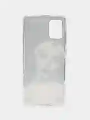Бронзовый чехол на Samsung Galaxy A71 4G / Самсунг А71 4G прозрачный, с рисунком, защита камеры