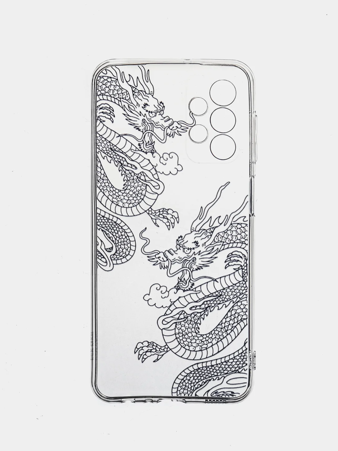 Пудровый чехол силиконовый на Samsung Galaxy A23 / Самсунг А23 прозрачный с рисунком, защита камеры
