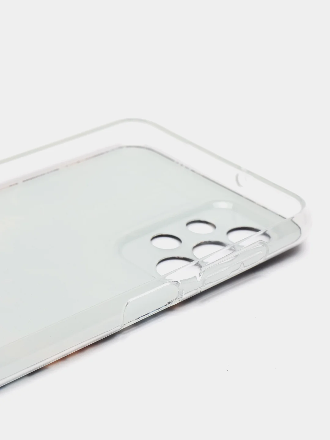 Коричневый чехол силиконовый на Samsung Galaxy A23 / Самсунг А23 прозрачный с рисунком, защита камеры