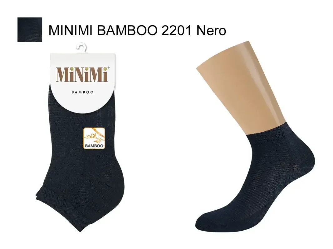Черный носки MiNiMi женские BAMBOO 2201, бамбук, с удобной резинкой