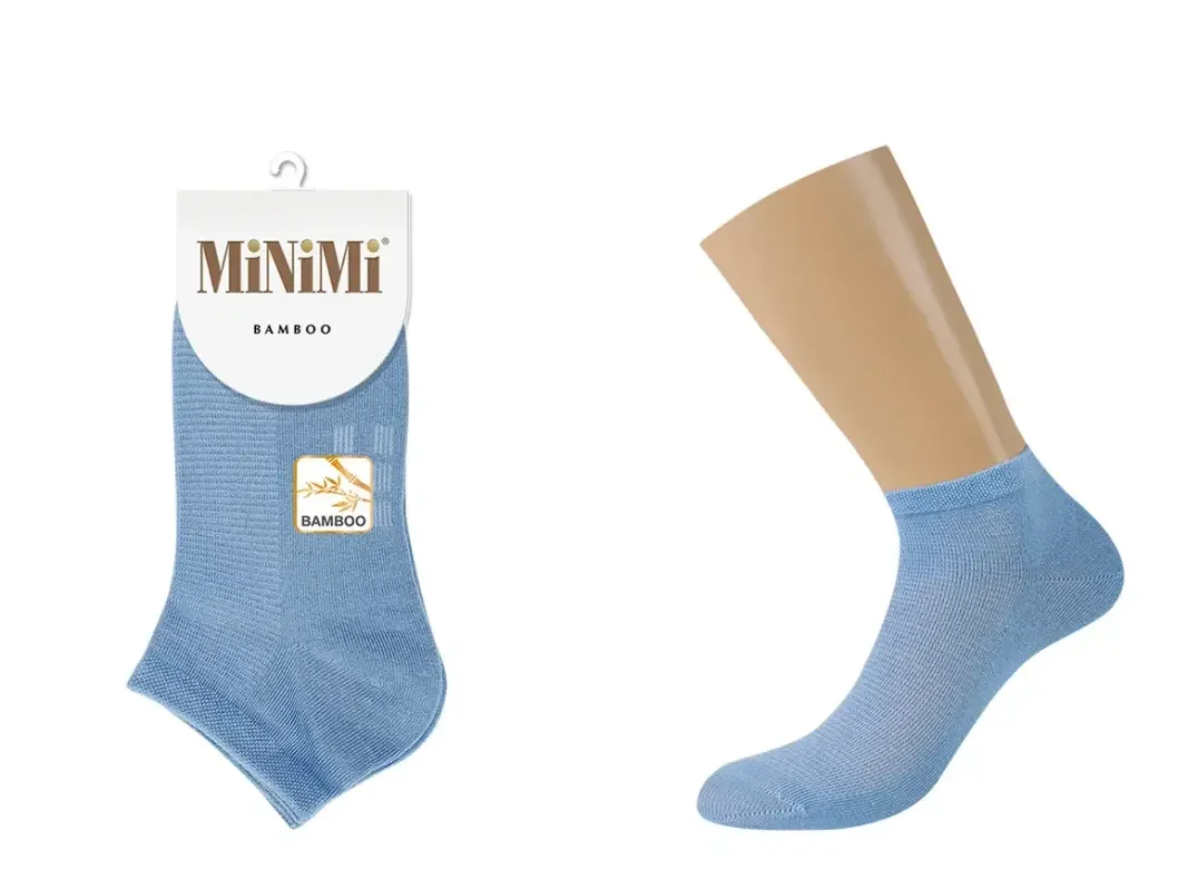 Голубой носки MiNiMi женские BAMBOO 2201, бамбук, с удобной резинкой