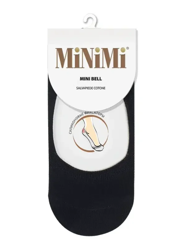 Черный подследники MiNiMi женские BELL, следки, летние, хлопок