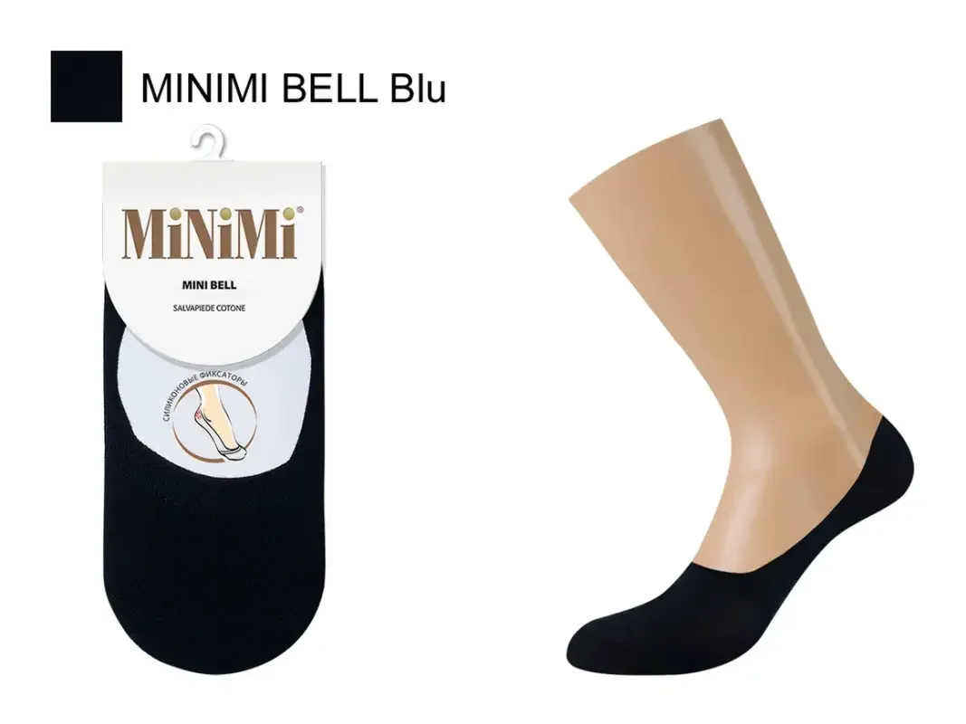 Синий подследники MiNiMi женские BELL, следки, летние, хлопок