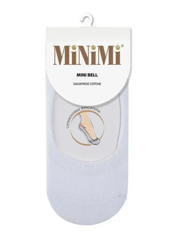 Белый подследники MiNiMi женские BELL, следки, летние, хлопок