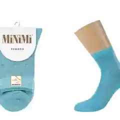 Голубой носки MiNiMi женские BAMBOO 2202, высокие, с удобной резинкой