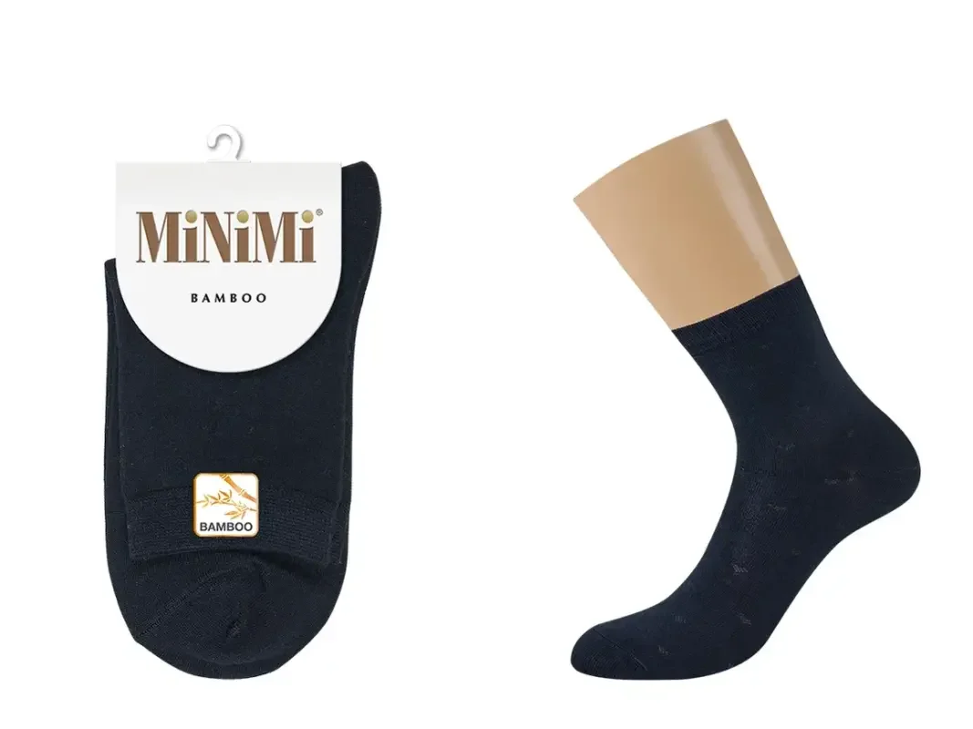 Черный носки MiNiMi женские BAMBOO 2202, высокие, с удобной резинкой