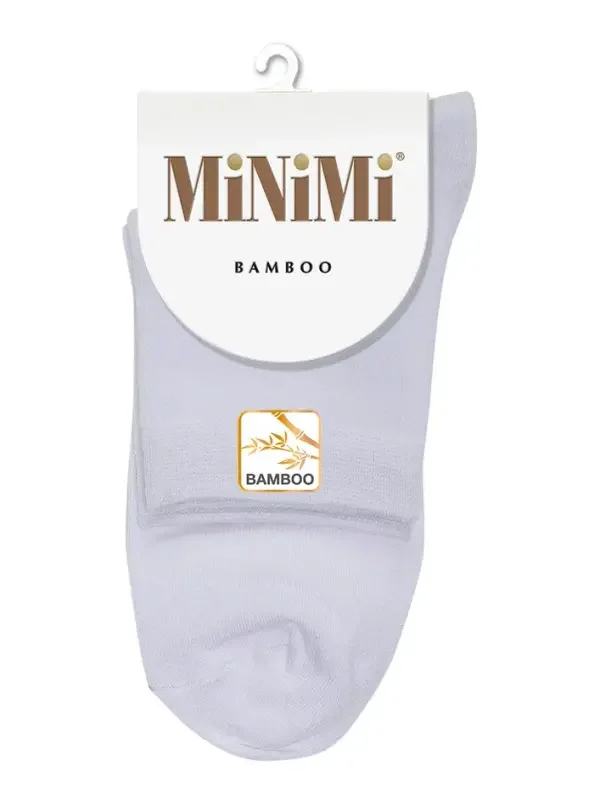 Белый носки MiNiMi женские BAMBOO 2202, высокие, с удобной резинкой