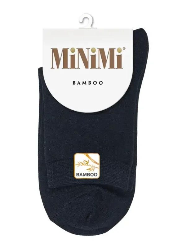 Черный носки MiNiMi женские BAMBOO 2202, высокие, с удобной резинкой