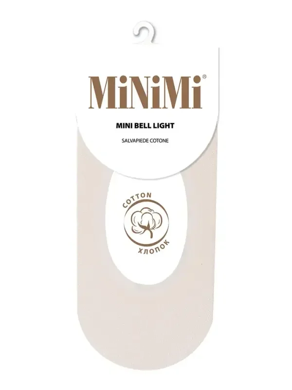 Бежевый подследники MiNiMi женские BELL LIGHT, тонкие, легкие, из хлопка