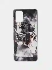 Песочный хаки чехол на Samsung Galaxy A71 4G / Самсунг А71 4G прозрачный, с рисунком, защита камеры