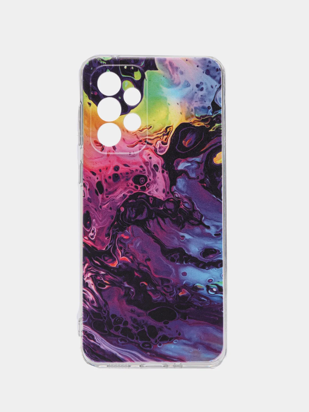 Пурпурный чехол на Samsung Galaxy A33 5G / Галакси А33 5G прозрачный, с рисунком, защита камеры