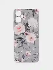 Кораллово-розовый чехол на Tecno Spark 9 Pro / Текно Спарк 9 Про прозрачный, с рисунком, защита камеры
