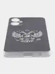 Приглушённый хаки чехол на Tecno Spark 9 Pro / Текно Спарк 9 Про прозрачный, с рисунком, защита камеры
