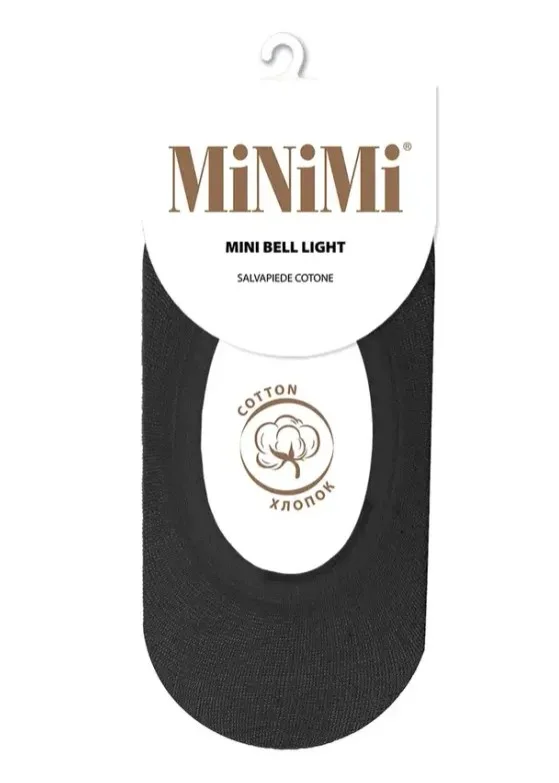 Черный подследники MiNiMi женские BELL LIGHT, тонкие, легкие, из хлопка