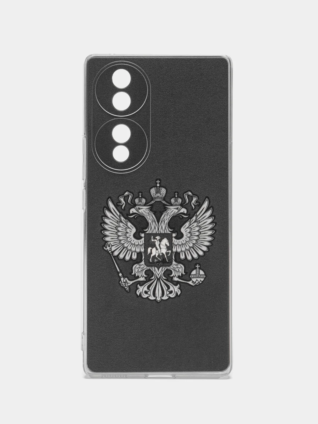 Приглушённый хаки силиконовый чехол на Honor 70 / Хонор 70 прозрачный, с рисунком, защита камеры