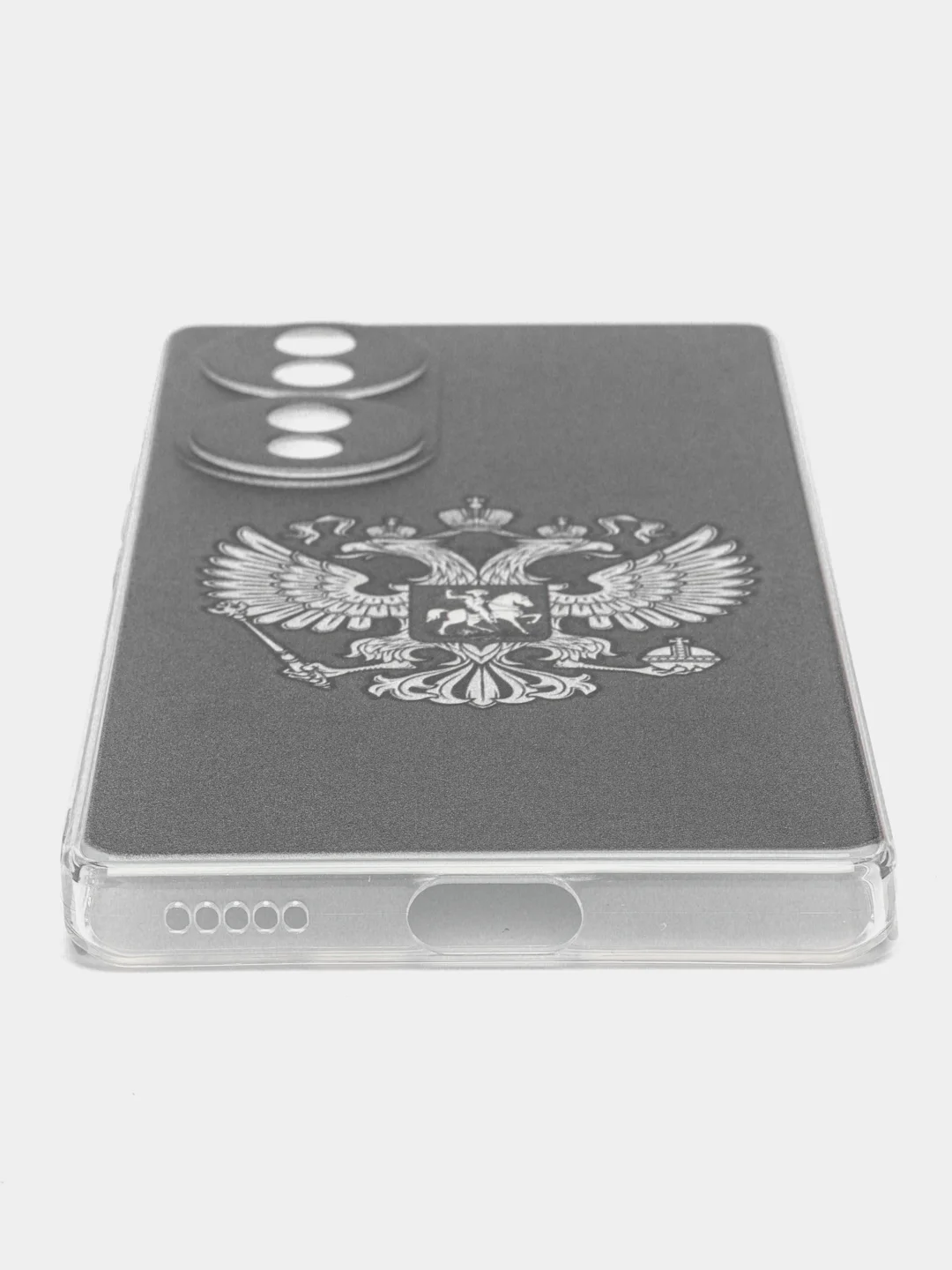 Приглушённый хаки силиконовый чехол на Honor 70 / Хонор 70 прозрачный, с рисунком, защита камеры